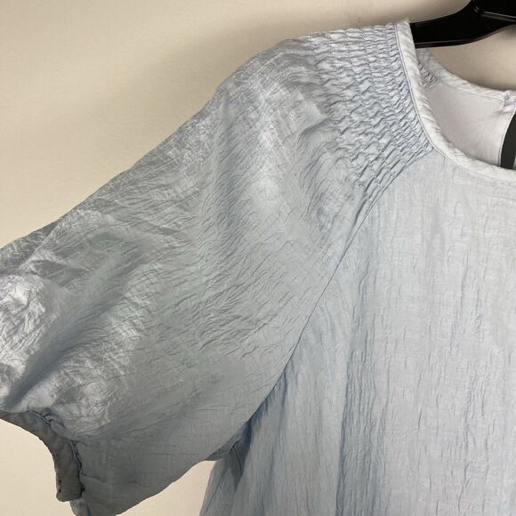 Club Monaco Dress Womans Sz Large Babydoll Coquette Sky Blue Girlie - Picture 5 of 9